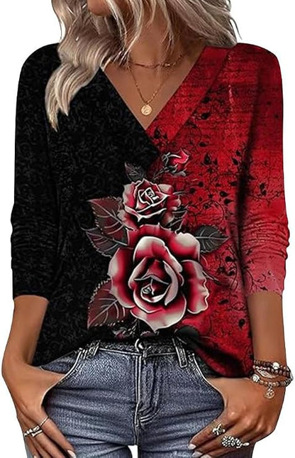 Lorina™ | V-halsbluse til kvinder